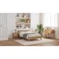 Preview: Bettrahmen Artisan-Eiche 135 x 190 cm Holzwerkstoff