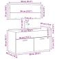 Preview: Badezimmermöbel Set Set von 2 Schwarz Eiche Ingenieurholz, Glas