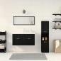 Preview: Badezimmermöbel-Set Set aus 3 Schwarz-Eiche Holzwerkstoff Slim