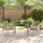 Preview: Set von 2 Beige Poly-Rattan 90 x 90 x 75 cm