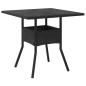 Preview: Esstischset Set aus 5 Schwarz Rattan und Metall Langlebig