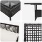 Preview: Esstischset Set aus 5 Schwarz Rattan und Metall Langlebig