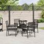 Preview: Esszimmermöbelset Set aus 5 Schwarz Poly-Rattan Stabil