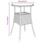 Preview: Esszimmermöbel Set 3-teilig Braun Rattan, Metall Robust