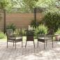 Preview: Esszimmermöbel Set 3-teilig Braun Rattan, Metall Robust