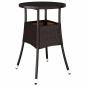 Preview: Esszimmermöbel Set 3-teilig Braun Rattan, Metall Robust