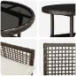 Preview: Esszimmermöbel Set 3-teilig Braun Rattan, Metall Robust