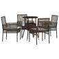 Preview: Essgruppen Set Set aus 5 Braun Poly-Rattan Langlebig