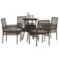 Preview: Essgruppen Set Set aus 5 Braun Poly-Rattan Langlebig
