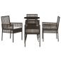 Preview: Essgruppen Set Set aus 5 Braun Poly-Rattan Langlebig