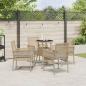 Preview: Essmöbelset 5-teilig Beige Poly-Rattan Langlebig