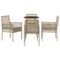 Preview: Essmöbelset 5-teilig Beige Poly-Rattan Langlebig