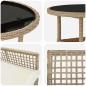 Preview: Esszimmermöbel Set 5-teilig Beige Rattan Langlebig