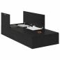 Preview: Aufbewahrungsbettgestell Schwarz Eichen-Optik 90 x 200 cm