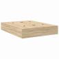 Preview: Bettgestell Sonoma Eiche Holzwerkstoff Doppel Langlebig