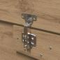 Preview: Bettgestell Artisan Eiche Furnierter Holzwerkstoff Doppel