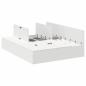 Preview: Bettgestell Weiß MDF Standard Doppel Stauraumbett Rechteckig