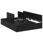 Preview: Bett mit Stauraum Schwarze Eiche Holzwerkstoff Voll/Doppel