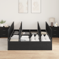 Preview: Bett mit Stauraum Schwarze Eiche Holzwerkstoff Voll/Doppel
