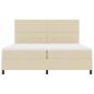 Preview: ARDEBO.de - Boxspringbett mit LED-Lichtleisten Creme 200 x 200 cm Stoff