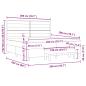 Preview: Bettgestell mit Matratze Set aus 2 Grau Stoff 200 x 200 cm