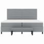 Preview: Bettgestell mit Matratze Set aus 2 Grau Stoff 200 x 200 cm