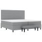 Preview: Bettgestell mit Matratze Set aus 2 Grau Stoff 200 x 200 cm