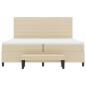 Preview: Bettgestell mit Matratze Set aus 2 Beigefarben Stoff 200 x 200 cm