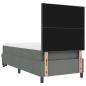 Preview: Bettgestell mit Matratze Set aus 2 Grau Stoff 100 x 200 cm Bank