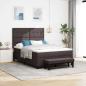 Preview: ARDEBO.de - Boxspringbett mit Kopfteil Dunkelbraun 140 x 200 cm Stoff