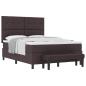 Preview: Boxspringbett mit Kopfteil Dunkelbraun 140 x 200 cm Stoff
