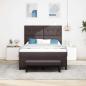 Preview: Boxspringbett mit Kopfteil Dunkelbraun 140 x 200 cm Stoff