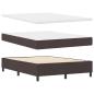 Preview: Boxspringbett mit Kopfteil Dunkelbraun 140 x 200 cm Stoff