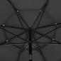 Preview: Sonnenschirm mit Aluminium-Mast 3-lagig Anthrazit 3,5 m