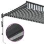 Preview: Markise Einziehbar Anthrazit und Weiß 3x2,5 m Stoff & Aluminium