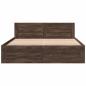 Preview: Bettgestell mit Kopfteil Braun Eichen-Optik 160x200 cm