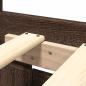 Preview: Bettgestell mit Kopfteil Braun Eichen-Optik 160x200 cm