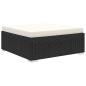 Preview: 11-tlg. Garten-Lounge-Set mit Auflagen Poly Rattan Schwarz