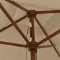 Preview: Sonnenschirm mit Holzmast Taupe 198x198x231 cm