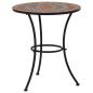 Preview: ARDEBO.de - Mosaik-Bistrotisch Orange/Grau 60 cm Keramik