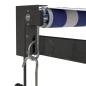Preview: Elektrische Markise mit Kurbel Blau und Weiß 3x2,5 m