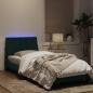 Preview: Bettgestell mit LED-Leuchten Dunkelgrün 80x200 cm Samt