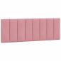 Preview: Bettgestell mit LED-Leuchten Rosa 120x200 cm Samt