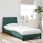 Preview: Bett mit Matratze Dunkelgrün 80x200 cm Samt