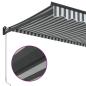 Preview: Markise Einziehbar Anthrazit und Weiß 3x2,5 m Stoff & Aluminium