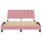 Preview: Bettgestell mit Kopfteil Rosa 120x200 cm Samt