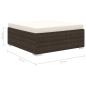Preview: 10-tlg. Garten-Lounge-Set mit Auflagen Poly Rattan Braun
