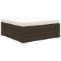 Preview: 10-tlg. Garten-Lounge-Set mit Auflagen Poly Rattan Braun
