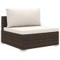 Preview: 10-tlg. Garten-Lounge-Set mit Auflagen Poly Rattan Braun