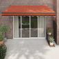Preview: ARDEBO.de - Markise Einziehbar Orange und Braun 3x2,5 m Stoff und Aluminium
